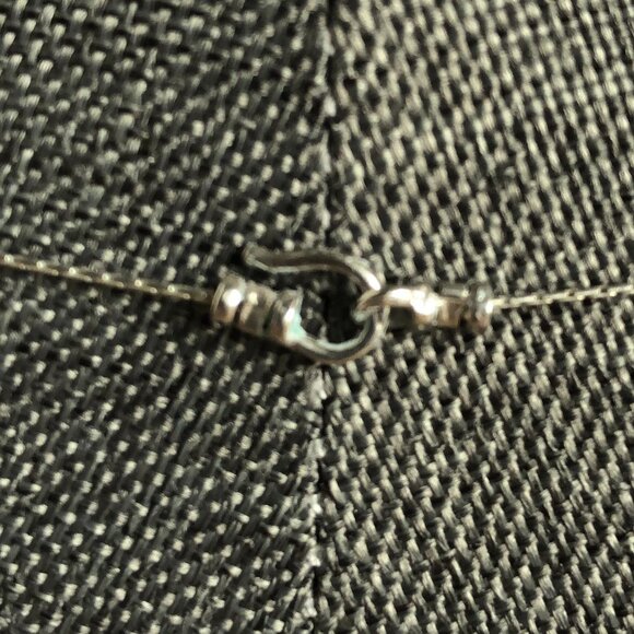 Hand Crafted Beaded Pendant Necklace Blue+Black OS - Picture 6 of 7